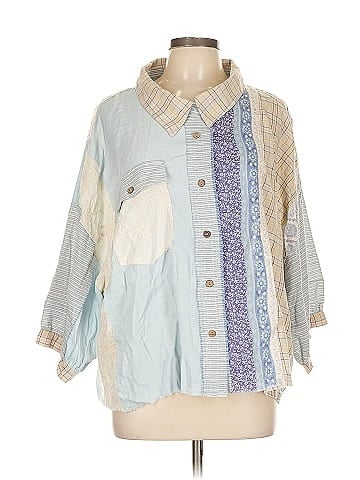 Oli & Hali 3/4 Sleeve Button-Down Shirt (view 1)