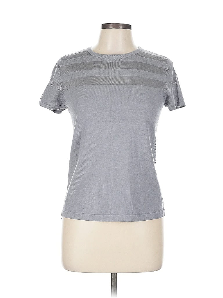 Pre-owned Carmen Marc Valvo Active T-shirt In Gray
