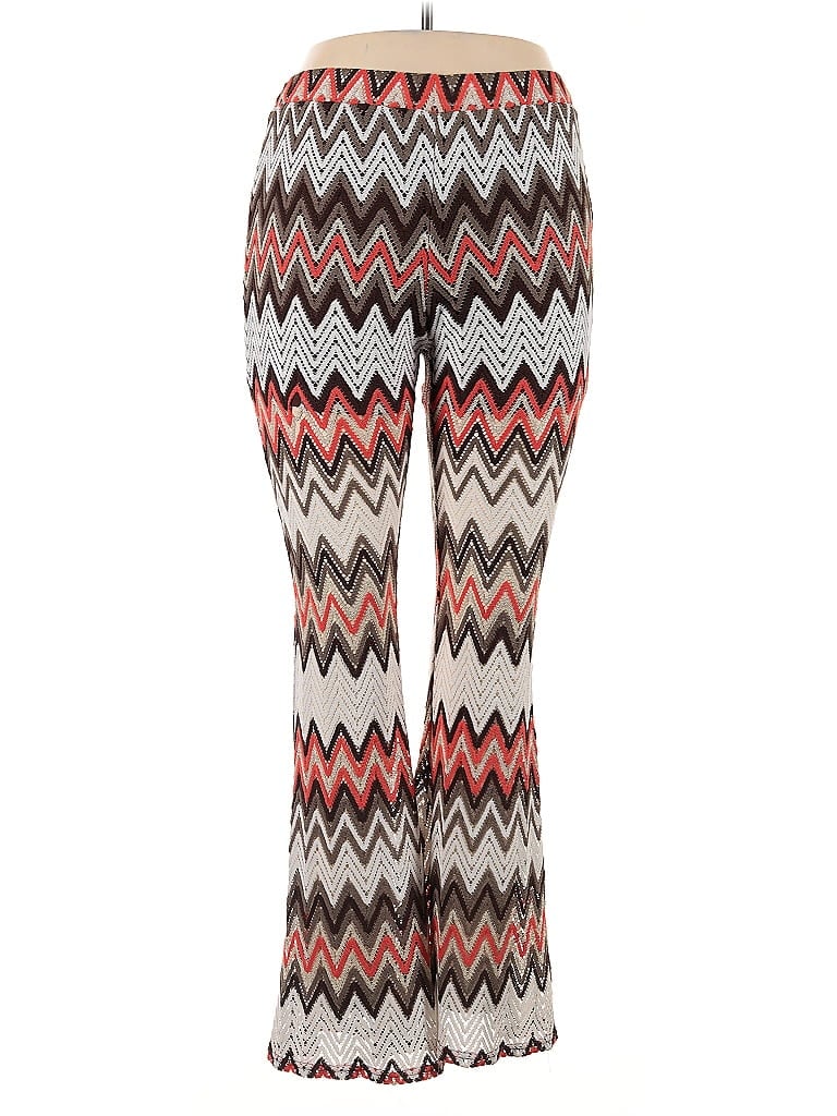 Rancho Estancia 100% Polyester Chevron-herringbone Brown Casual Pants Size XL - photo 1