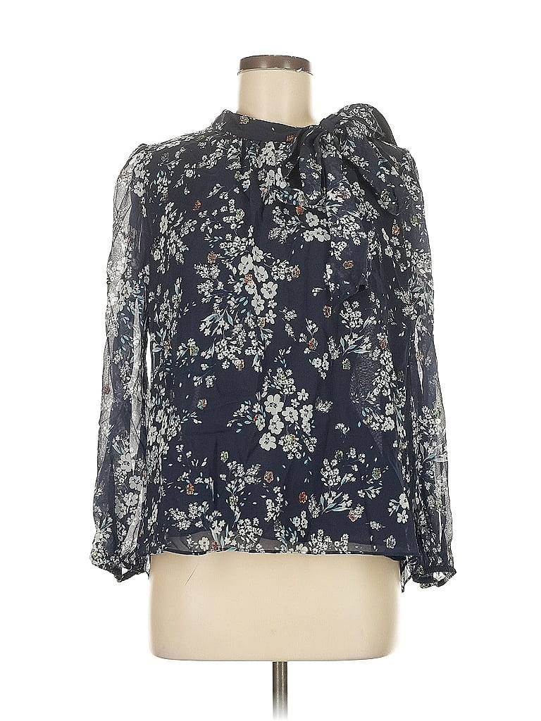 Click to view more detailed imagery on our partner's website Pre-owned Shoshanna Long Sleeve Blouse In Blue