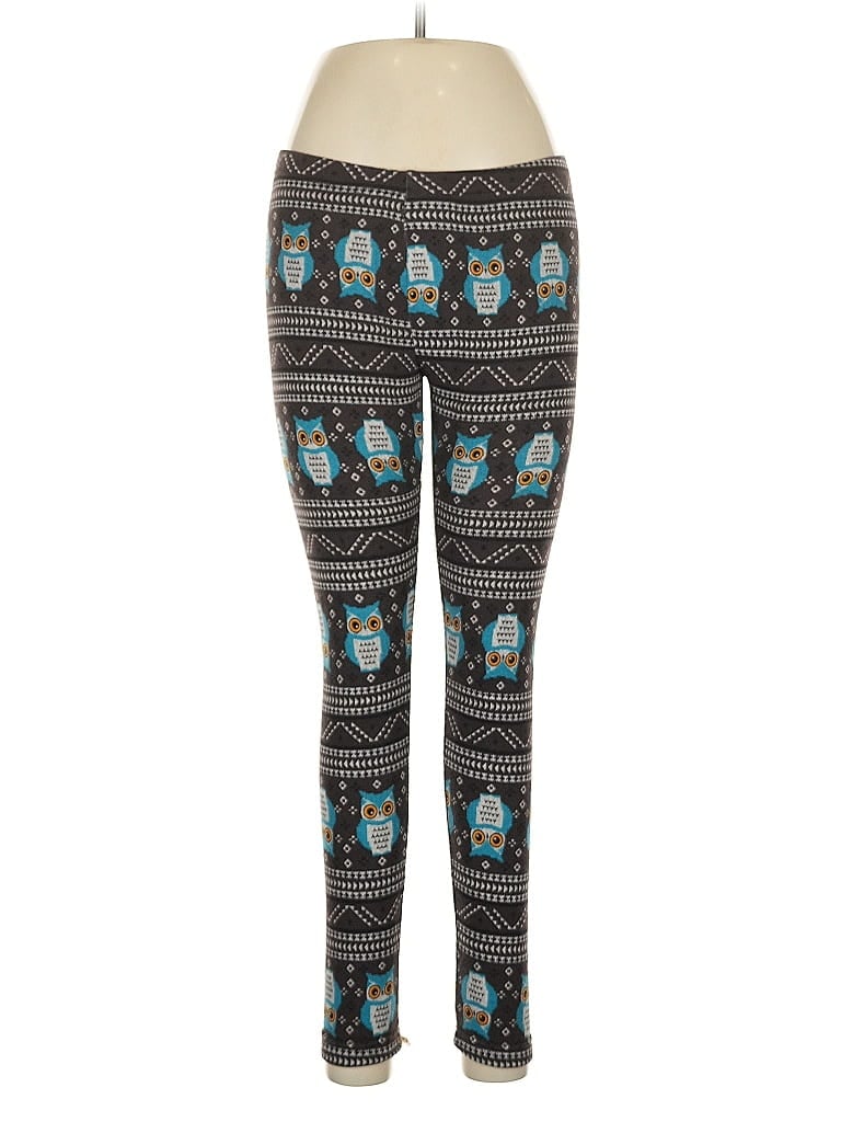 No Boundaries Print Teal Leggings Size M - photo 1