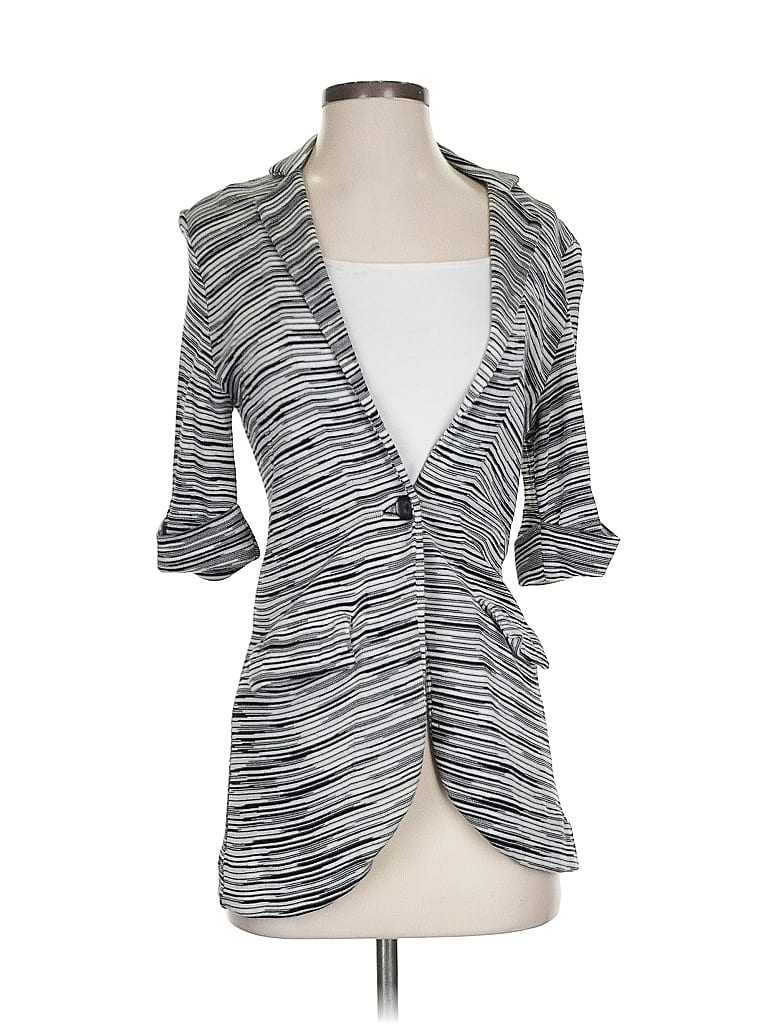 Pre-owned Chico's Cardigan Sweater In Gray