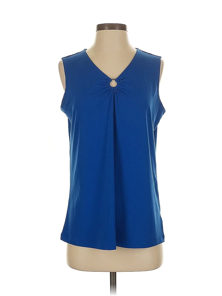 Susan Graver Blue Sleeveless Blouse Size S - photo 1