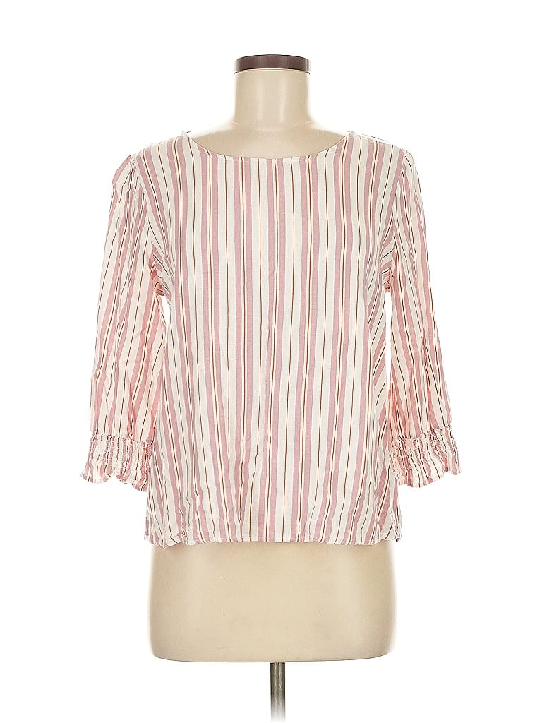 West Kei 100% Rayon Pink 3/4 Sleeve Blouse Size M - photo 1