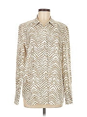 Lafayette 148 New York Long Sleeve Silk Top