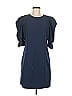Black Halo Solid Blue Casual Dress Size 8 - photo 1