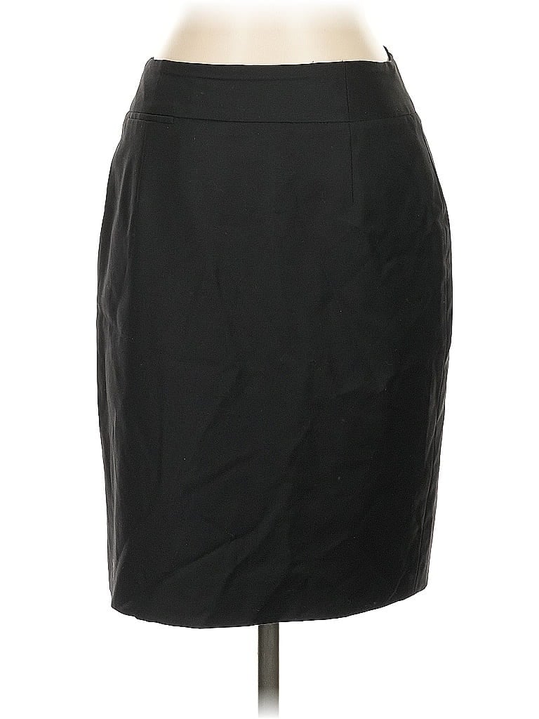 J.Crew Collection 100% Wool Solid Black Wool Skirt Size 2 - photo 1