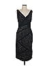 ML Monique Lhuillier 100% Polyester Chevron-herringbone Black Cocktail Dress Size 6 - photo 1