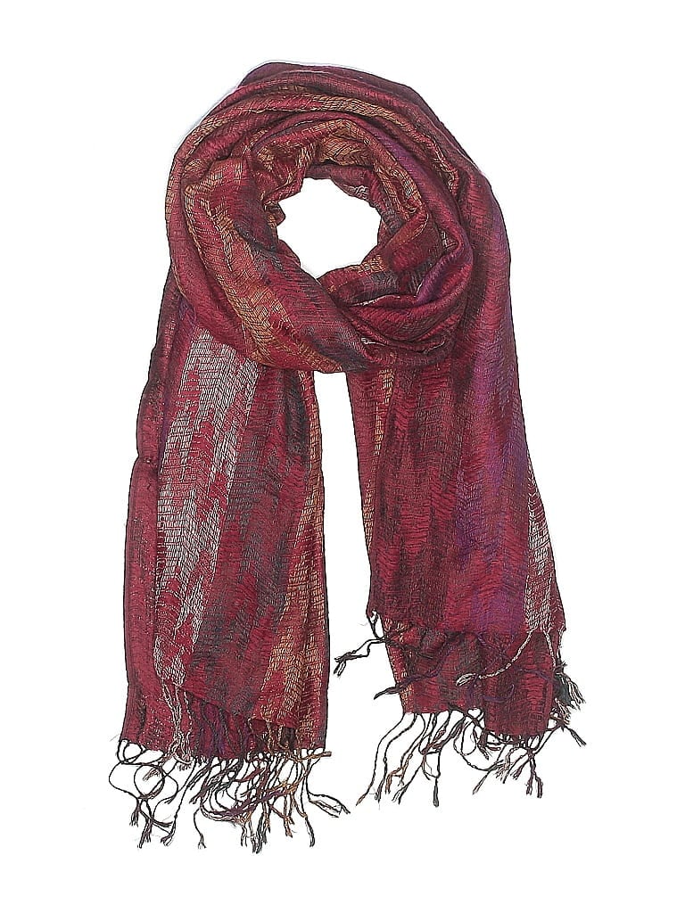 Pre-owned Unbranded Scarf In Burgundy