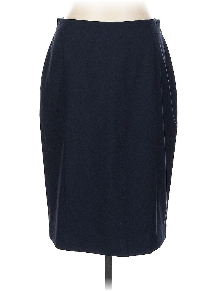 Ann Taylor Solid Blue Formal Skirt Size 10 - photo 1