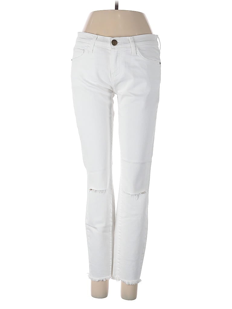 Pre-owned Current Elliott Jeans In White