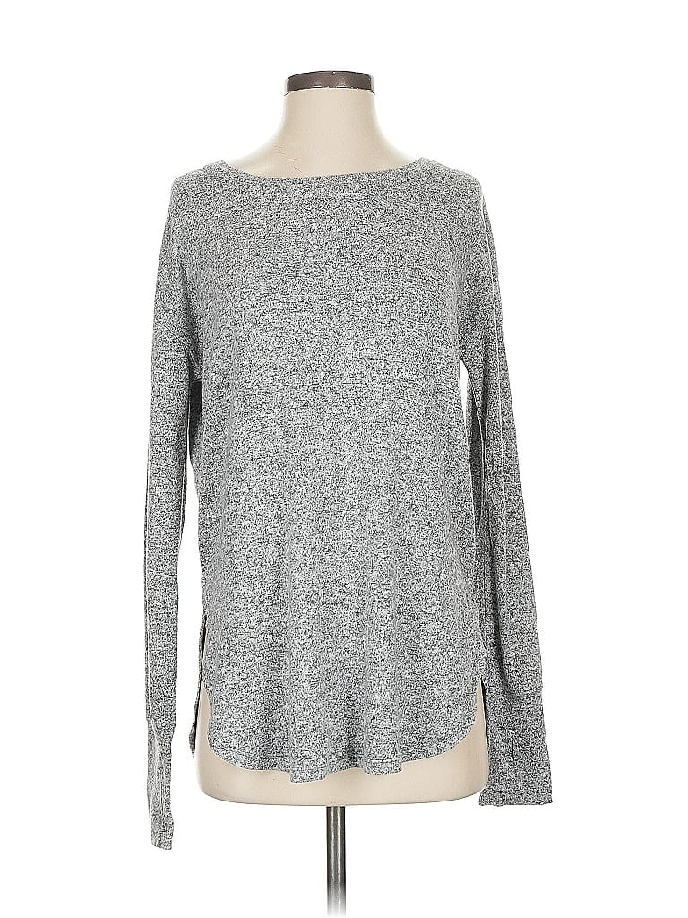 Pre-owned Athleta Long Sleeve T-shirt In Gray