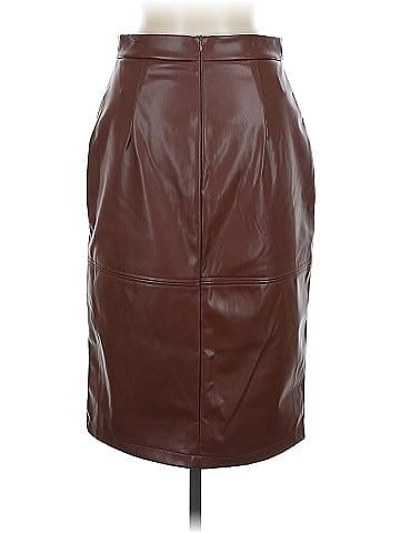 Kate Kasin Faux Leather Skirt (view 2)