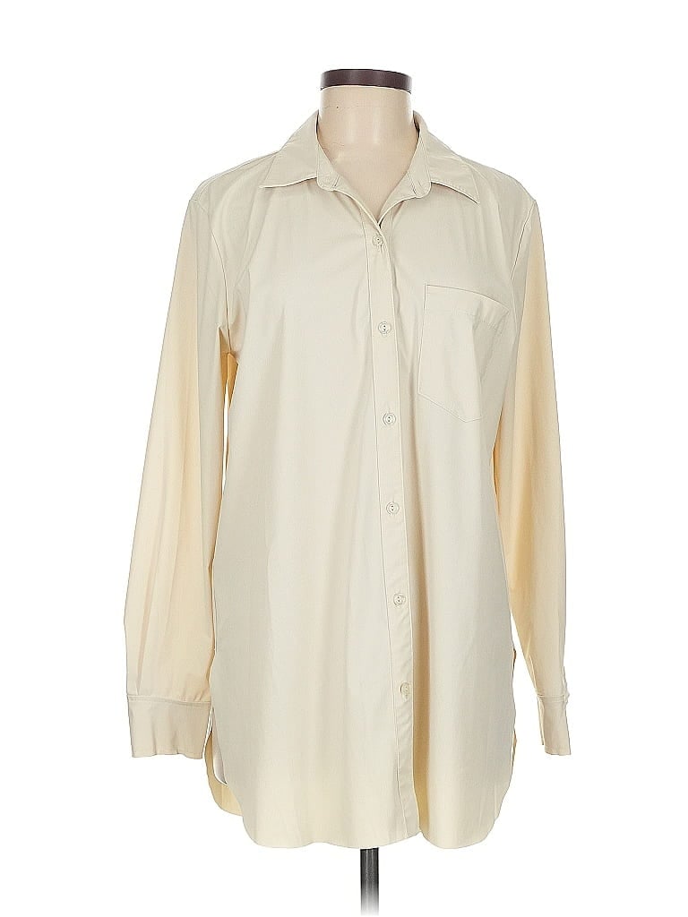 Lyssé Ivory Long Sleeve Blouse Size M - photo 1