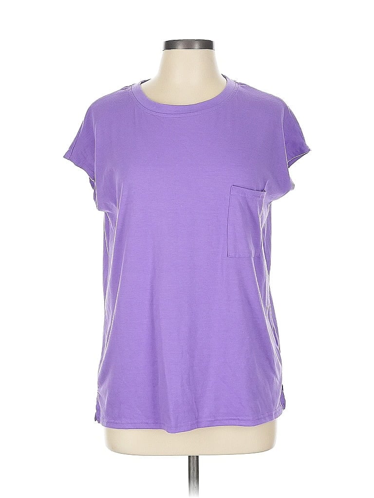 Pre-owned Unbranded Short Sleeve T-shirt In Purple