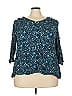 Terra & Sky Teal 3/4 Sleeve Blouse Size 2X - photo 1