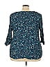Terra & Sky Teal 3/4 Sleeve Blouse Size 2X - photo 3