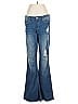 Soho JEANS NEW YORK & COMPANY Hearts Blue Jeans Size 8 - photo 1