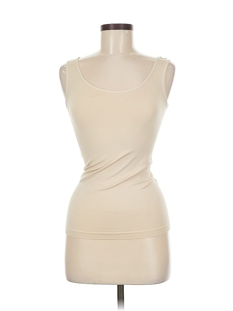 YUMMIE BY HEATHER THOMSON Pre-owned Tank Top Ivory Strapless Neckline Tops In White