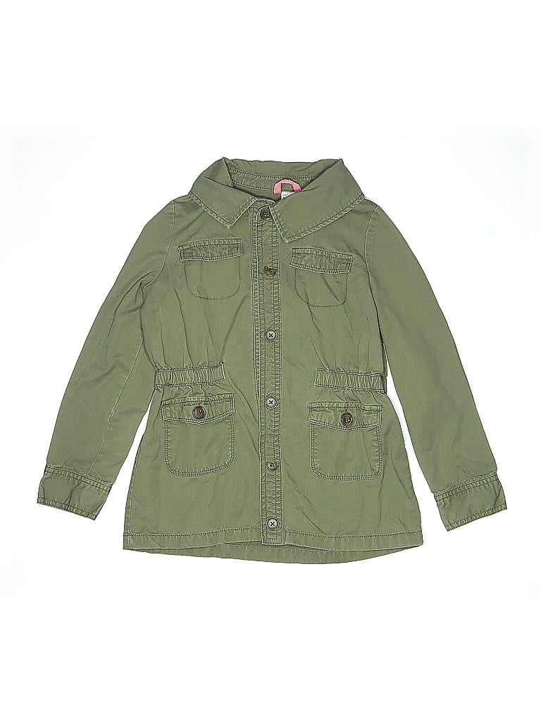 Carter's 100% Cotton Solid Green Raincoat Size 8 - photo 1