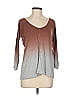 Sundance 100% Rayon Brown 3/4 Sleeve T-Shirt Size M - photo 1