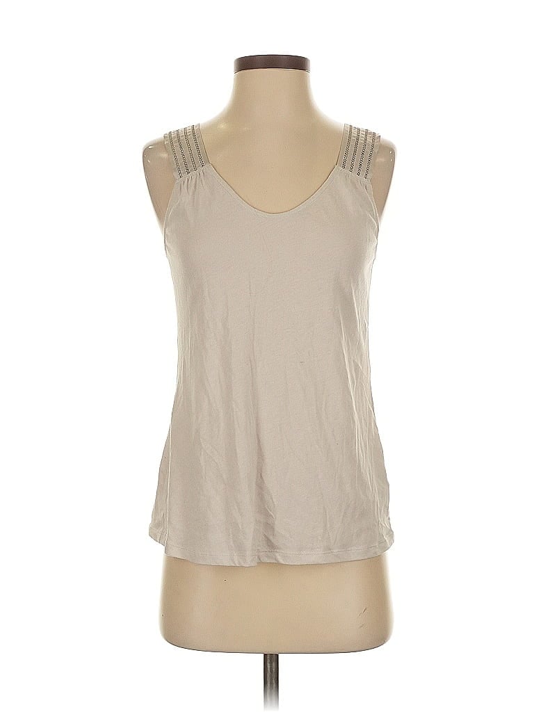 Pre-owned Gap Sleeveless Top Tan Scoop Neck Tops In Brown