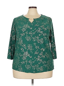 Jm Collection 3/4 Sleeve Top