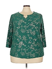Jm Collection 3/4 Sleeve Top