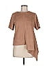 Gracia Brown Short Sleeve Blouse Size M - photo 1