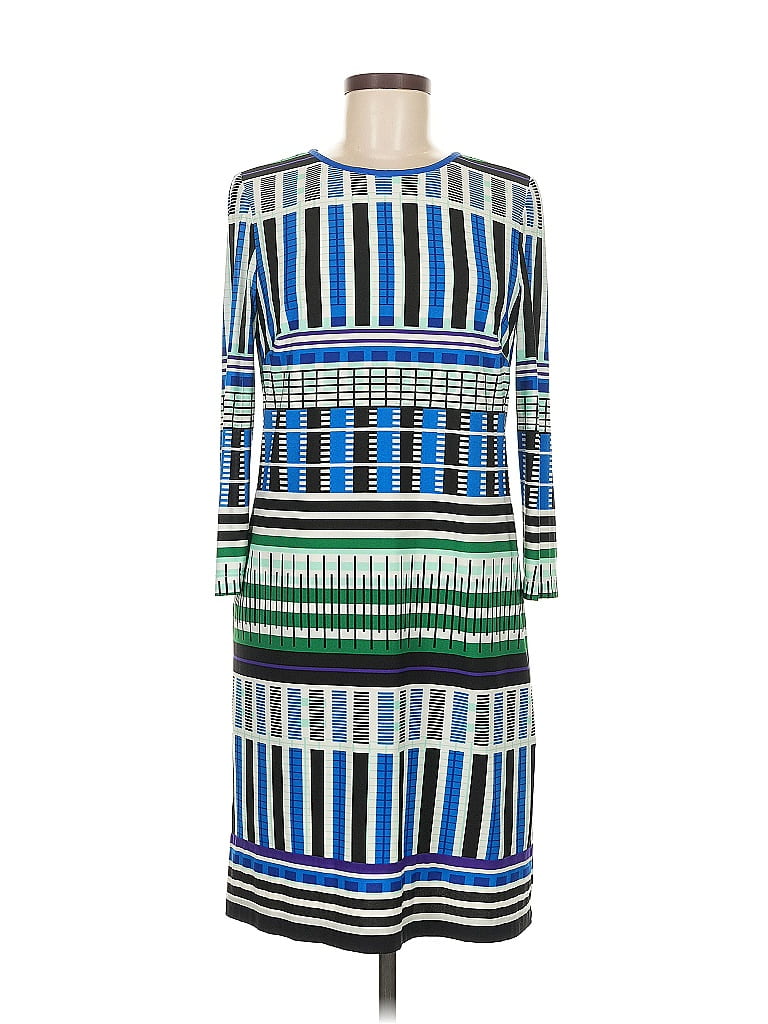 Eliza J Graphic Blue Casual Dress Size 6 - photo 1