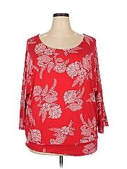 Jm Collection 3/4 Sleeve Blouse