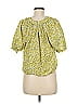 Liberty Art Fabrics for J.Crew 100% Cotton Yellow Short Sleeve Blouse Size M - photo 2