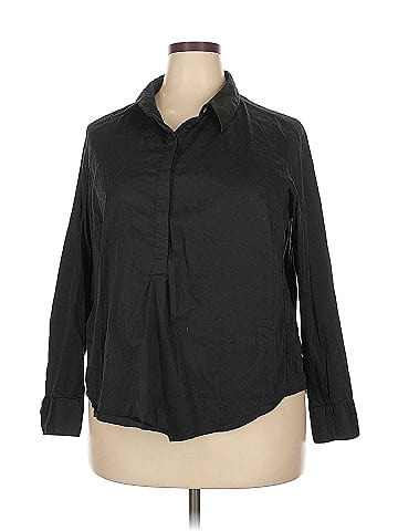 Universal Standard 3/4 Sleeve Button-Down Shirt (view 1)