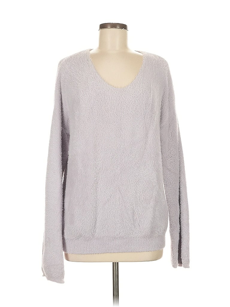 Fate Solid Gray Pullover Sweater Size M - photo 1