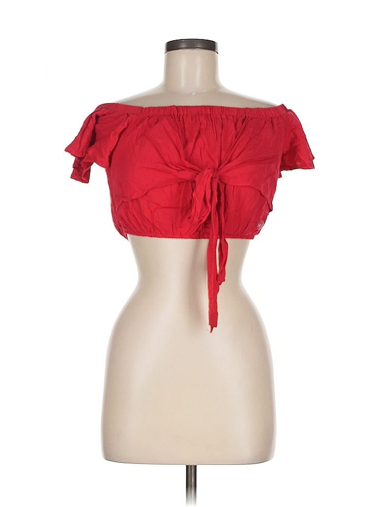 La Hearts Tube Top Red Strapless Neckline Tops