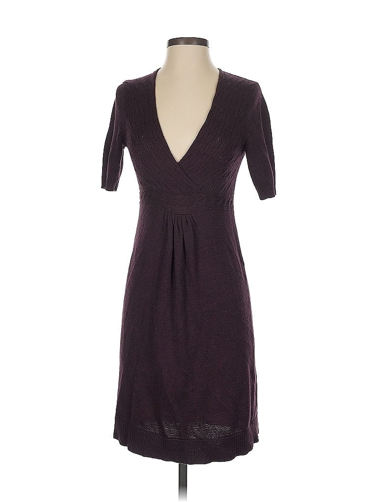Pre-owned Ann Taylor Loft Outlet Casual Dress In Burgundy
