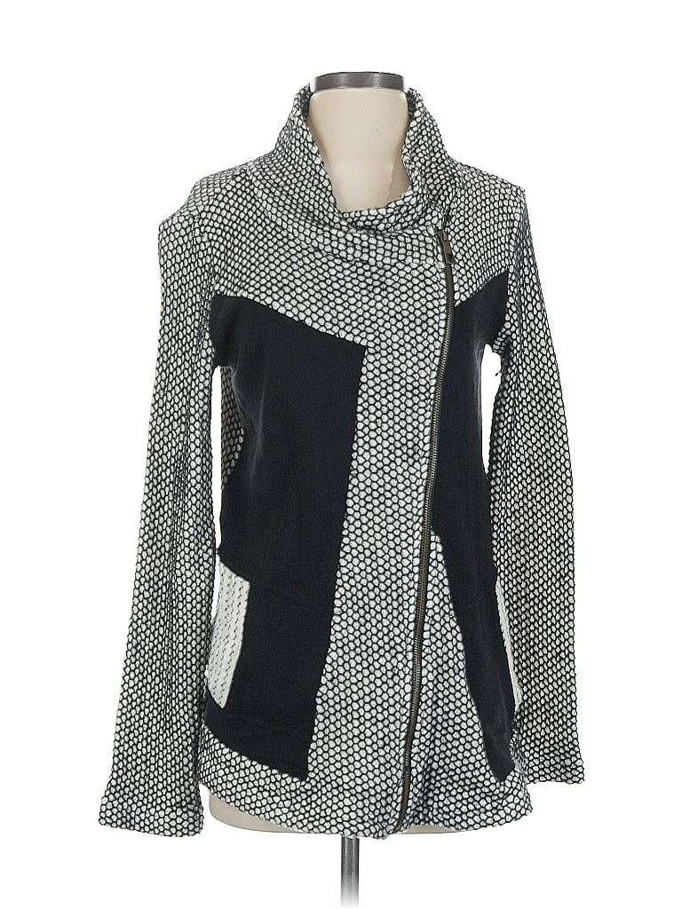 XCVI 100% Cotton Houndstooth Gray Jacket Size S - photo 1