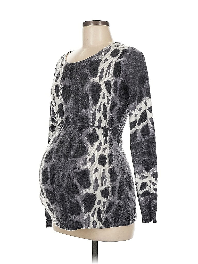 H&M Mama Animal Print Gray Pullover Sweater Size M - photo 1