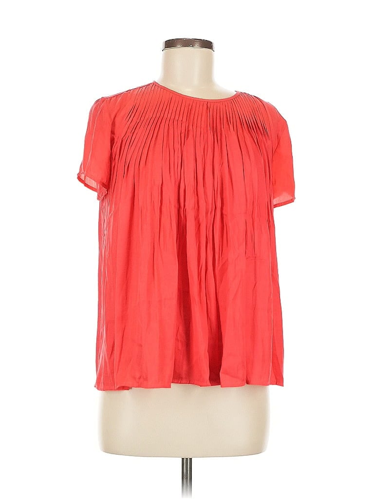 Pre-owned Left Coast By Dolan Short Sleeve Blouse In Orange