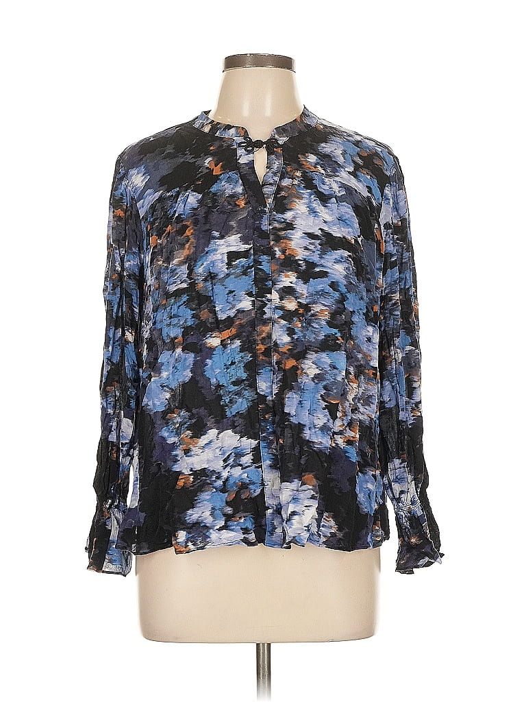 Click to view more detailed imagery on our partner's website Pre-owned Simply Vera Vera Wang Long Sleeve Blouse In Blue