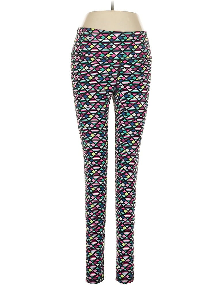 VSX Sport Argyle Checkered-gingham Black Purple Leggings Size M - photo 1