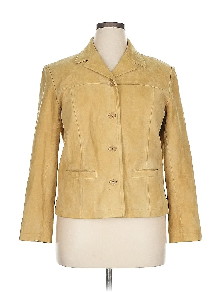 Pre-owned Lands' End Blazer Jacket In Brown