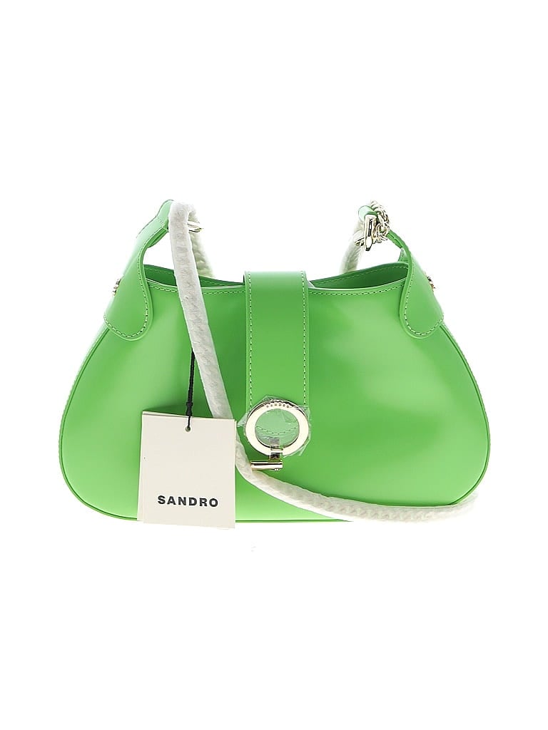 Sandro 100% Leather Green Leather Shoulder Bag One size - photo 1