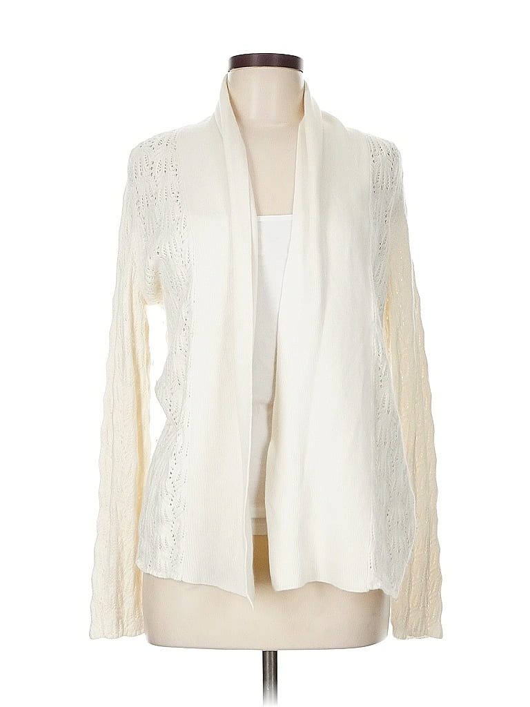 Pre-owned Charter Club Cardigan Sweater In White