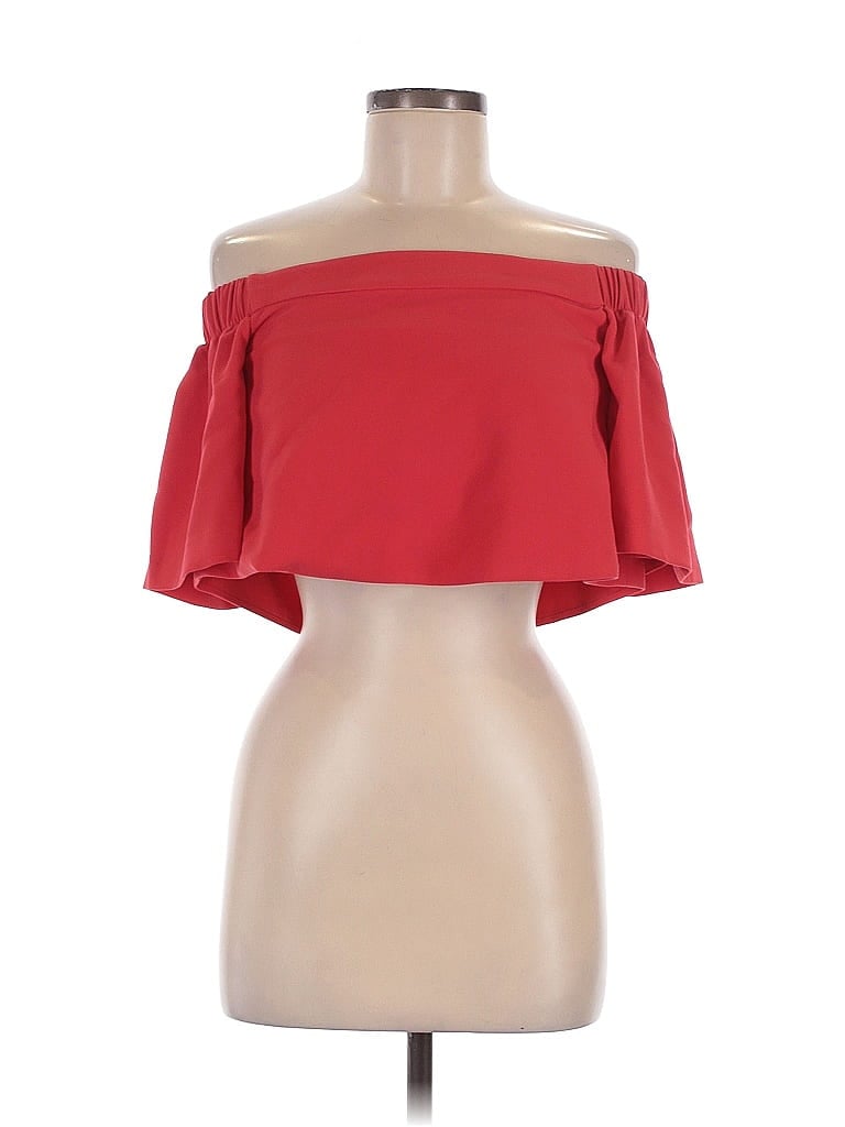 Black Halo Red 3/4 Sleeve Blouse Size 0 - photo 1