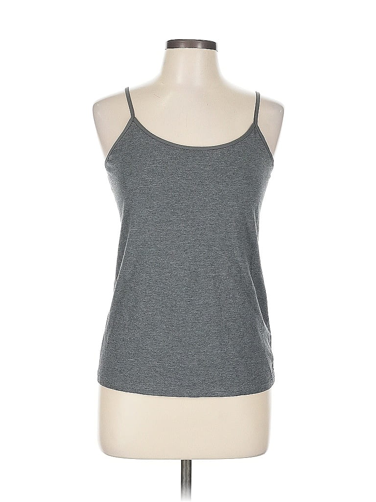 Pre-owned Time And Tru Tank Top Gray Halter Neckline Tops