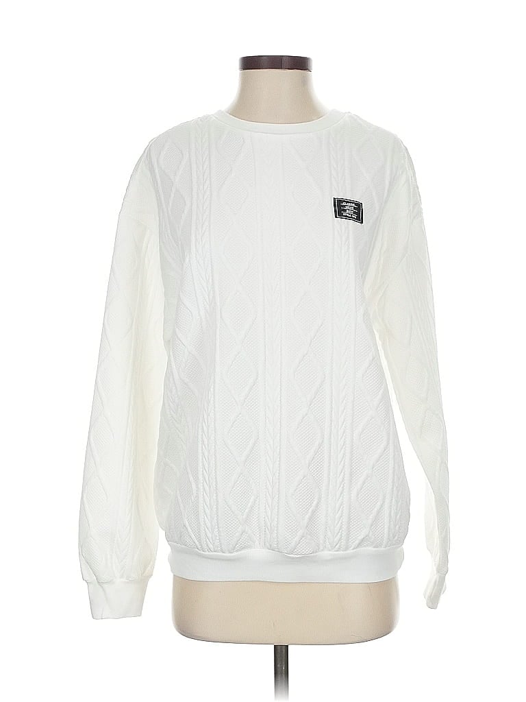 Pre-owned Unbranded Sweatshirt In White