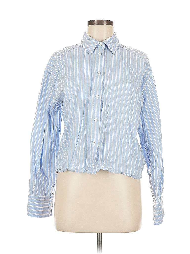 Pre-owned Ellison Long Sleeve Button Down Shirt In Blue