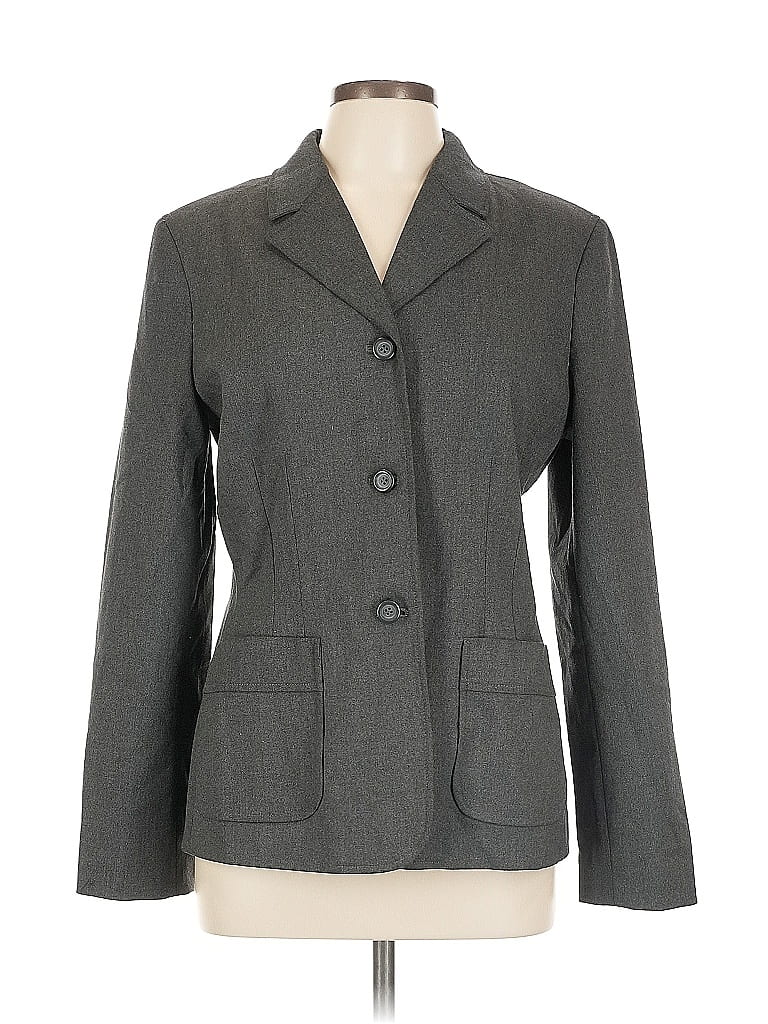 Pre-owned Express Blazer Jacket In Gray