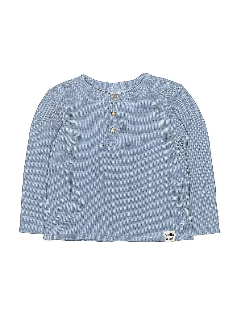 Gerber Blue Long Sleeve Henley Size 3T - photo 1